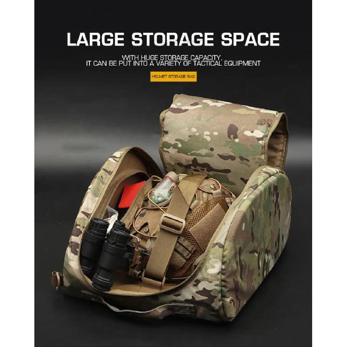 Tactical Helmet Bag Large Capacity Outdoor Hunting Airsoft FAST Helmet Storage Carrying Pouch Handheld Design Riding Helmet Gear