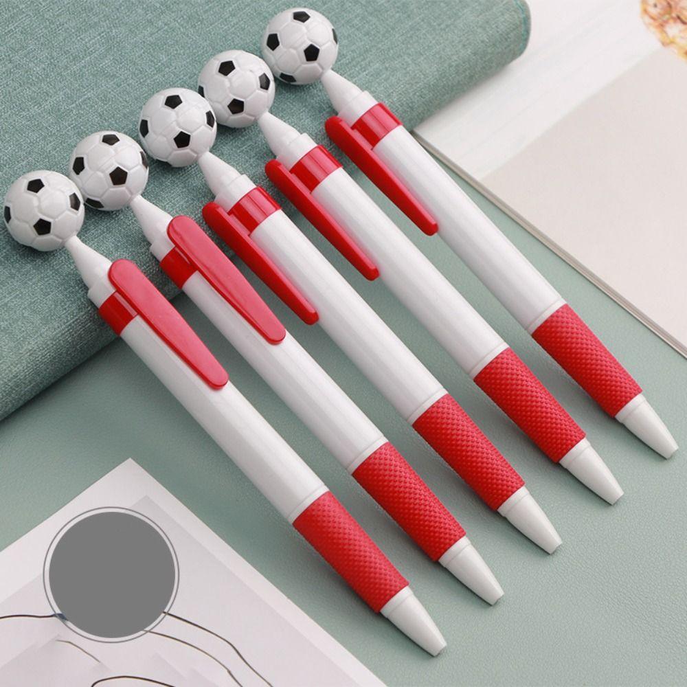 5 Pcs/Bag Multi-use Football Ballpoint Pen Creative Signature Pens Writing Pens Note Taking