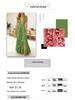 European and American Spring 2026 Women's Elegant Floral Deep V Cut-Out Waist Dress