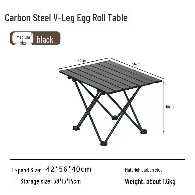 Wenyuan Portable Folding Egg Roll Picnic/Camping Table for Outdoor and Self-driving Tours