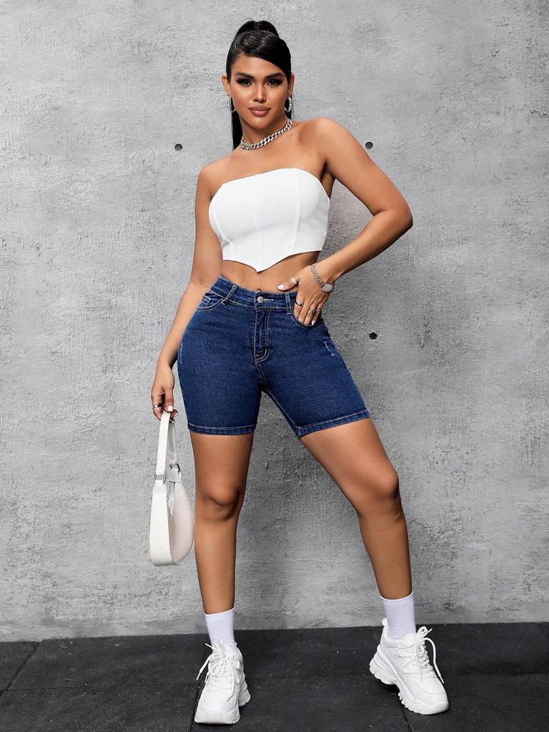 Women's Summer High-Waist Butt-Lifting Denim Shorts