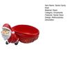 Yousheng Christmas Santa Claus Candy Bowl Multi-purpose Goodies Treats Sweets Nuts Dish Holder Container Santa Resin Figurine Holiday Party Ornament