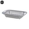 Expandable Kitchen Sink Strainer Drain Vegetable Fruit Drainer Basket Space Saving Washing Shelf Strain Rack Kitchen Organizer