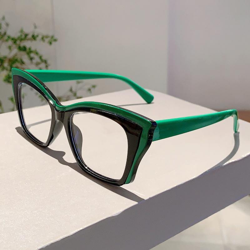 Women Cat Eye Glasses  New Fashion Vintage Blue Light Blocking Eyewear Trendy Stylish Design Oversized Eyeglasses