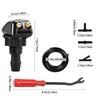 Two-Jet Windshield Washer Nozzle Kit with Adjustable Washer Heads, Hose and Fitting Pieces for Vehicle Washer Replacement Maintenance