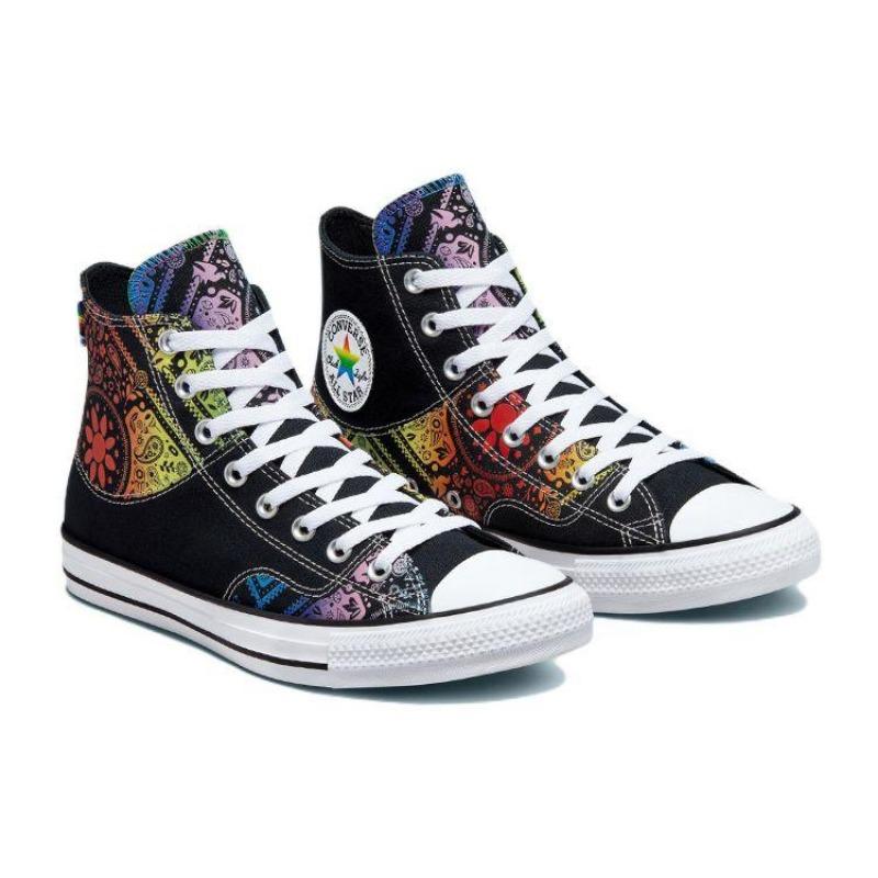 Converse Chuck Taylor All Star Unisex High Canvas Shoes Casual Versatile Wear-resistant Black Green A02268C