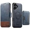Suteni Q06S3 3-in-1 Splicing Detachable Vertical Flip Wallet MagSafe Leather Phone Case