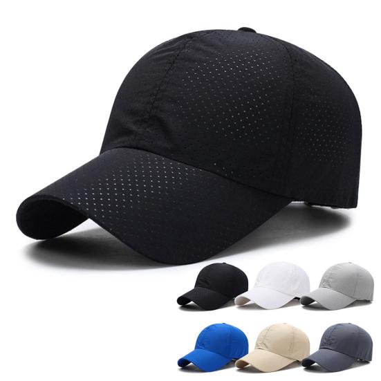 Baseball Cap Breathable Quick Dry 2 Materials Adjustable Sports Cap for Hiking