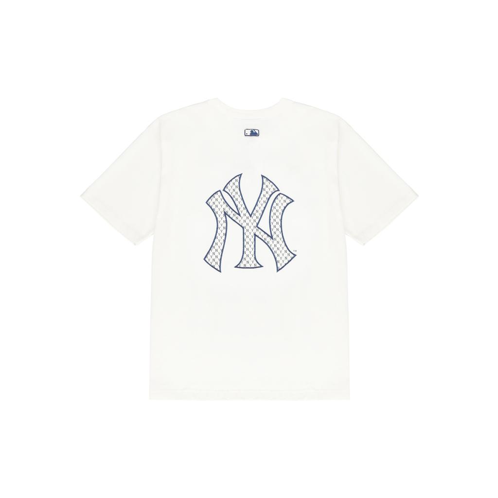 New MLB Old Flower T Shirts Unisex Milk White 3ATSM2023-50CRS