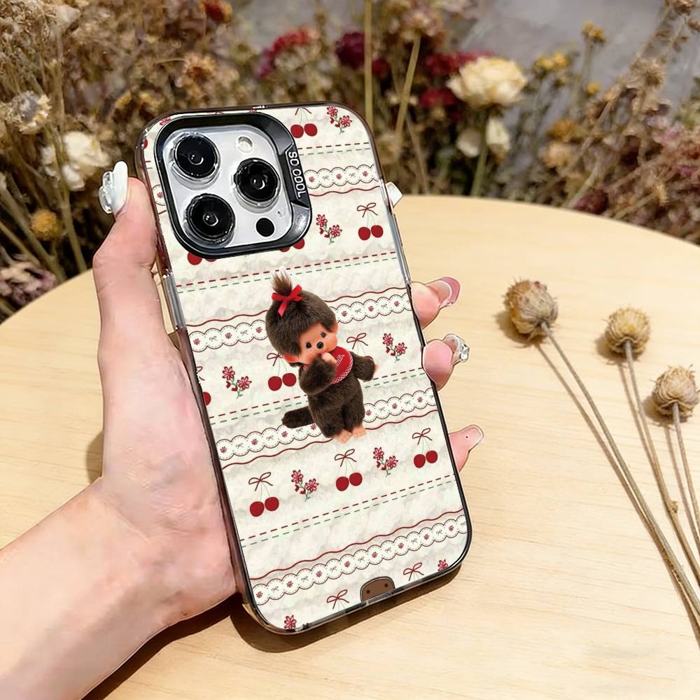 Cute M-Monchhichis Phone Case For iPhone 17,16,15,14,13,12,11 Plus,Pro Max,XS,Colorful Silver Phone case Funda Cover