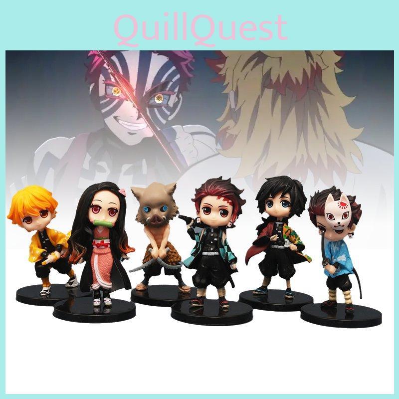 Slayer 6pcs Demon Character Pvc Toy Model Desktop Decor Child Gift Christmas