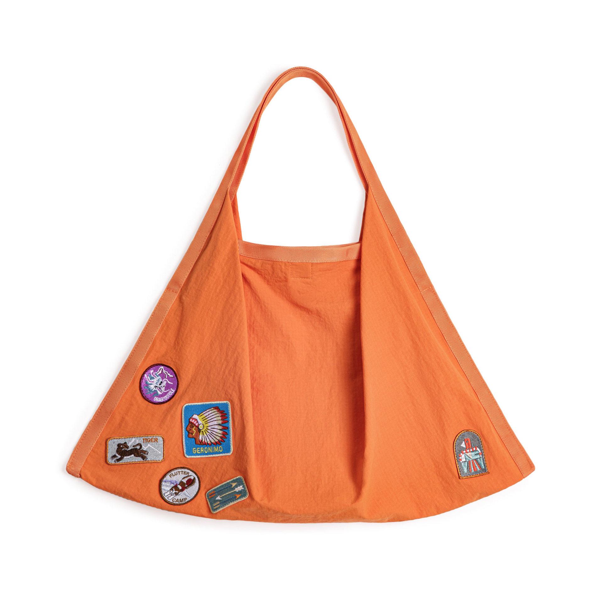

Maden Sunset Orange Nylon Large Commuter Laptop Shoulder Tote Bag for Women One Size