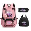 Animation Cartoon Printing Large Capacity Student School Bag Children'S Meal Bag Casual Pencil Bag Three-Piece Set