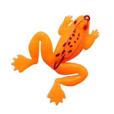 4.5G/6Cm Durable Portable Lifelike  Rubber Frog Spinner Sinking Bass Bait Soft Fishing Lures