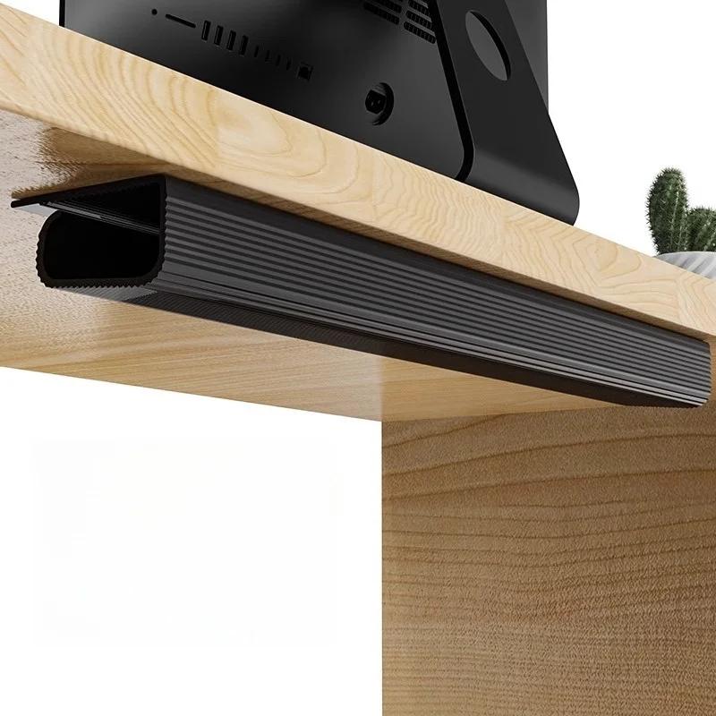 Cable Management Under Desk Channel Cable Raceway Cord Hider Desk Cable Tray No Drilling for Home Office Wire Organizer 40cm PVC