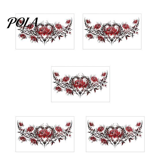 5 Sheets Colorful Butterfly Flower Tattoo Stickers, Waterproof Temporary Body Art, Hypoallergenic Floral Chest Back Decals for Women Girls