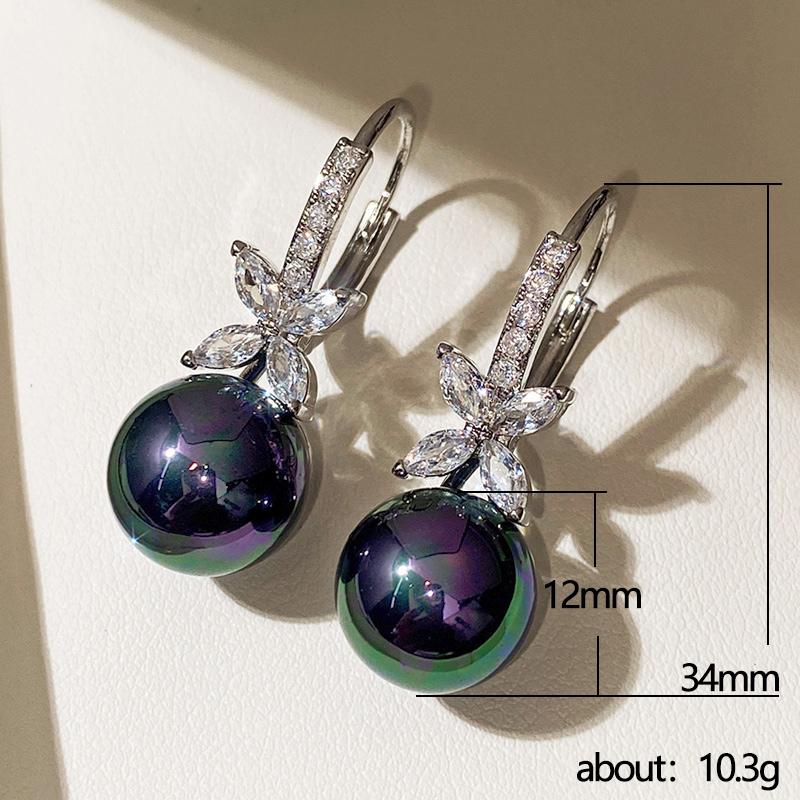 BELLA BOX Luxury Colored Simulated Pearl Earrings For Women Unique Wedding Party Female Accessories Gift Fashion Jewelry