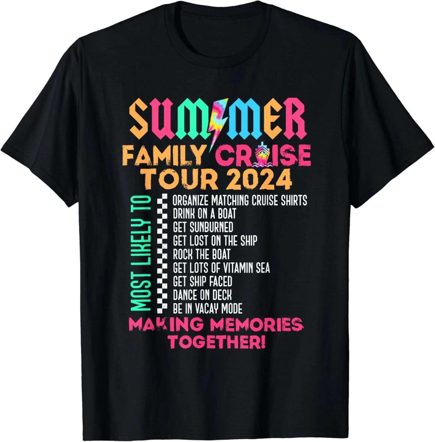 Summer Family Cruise Tour 2024 Funny Vacation Hawaii Beach Gift Unisex T-Shirt S