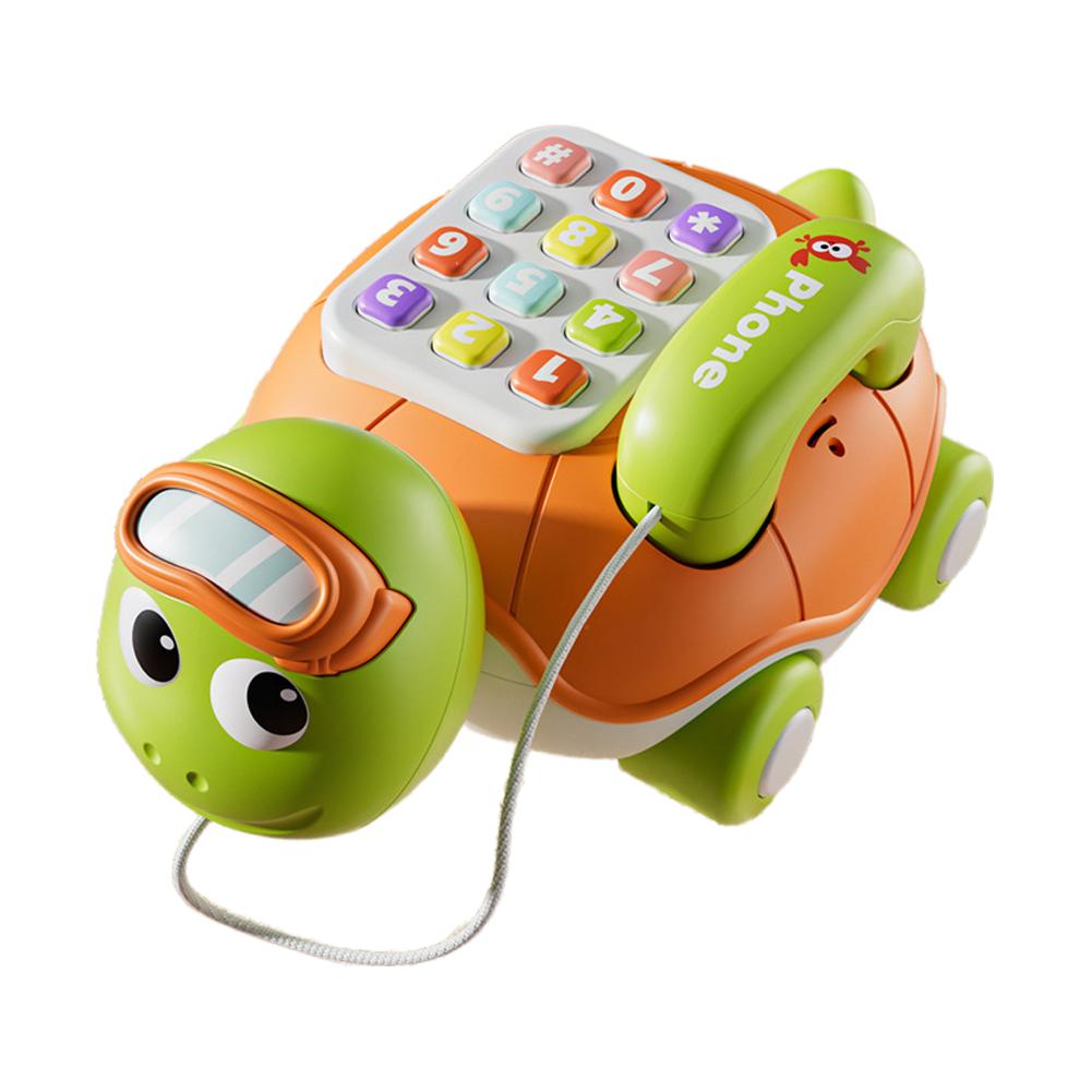 Musical Turtle Crawling baby Toys Interactive Baby Phone Toy with Piano Music Lights Toddlers for Baby Toddler Activity Bus Toys