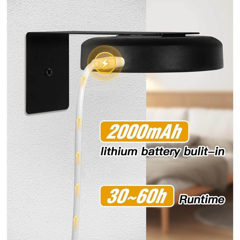 3pcs Battery Picture Lights for Wall ,Painting Light Rechargeable with Remote&Motion Sensor 2in1,Wireless Display Art Light Dimmable