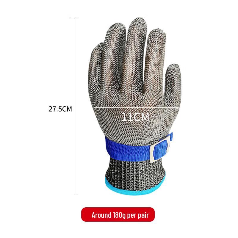 OLOMM Level 5 Anti-Cut Stainless Steel Work Gloves XXL