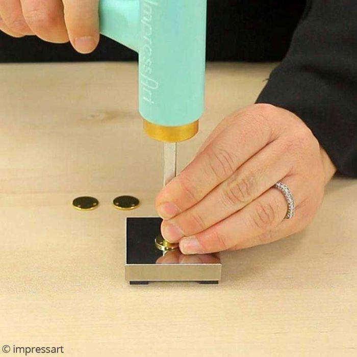 Marteau de Gravure - ImpressArt - Ergo Angle - Tête Remplaçable - Vert - 15 cm