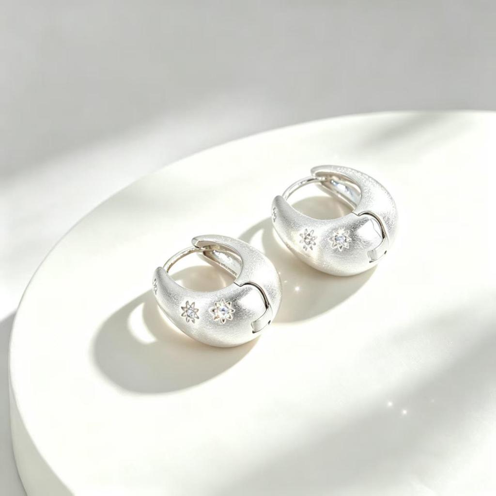 European & American Retro Eight-Pointed Star Zirconia Stud Earrings – High-End Fashion, Light Luxury, Versatile Accessories