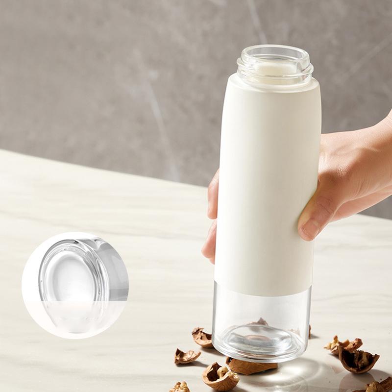 Γυάλινο μπουκάλι λαδιού αυτόματο άνοιγμα και κλείσιμο δοχείο καρυκευμάτων ελαιολάδου κουζίνας βαρύτητα σάλτσα σόγιας μπουκάλι διανομέα ξιδιού