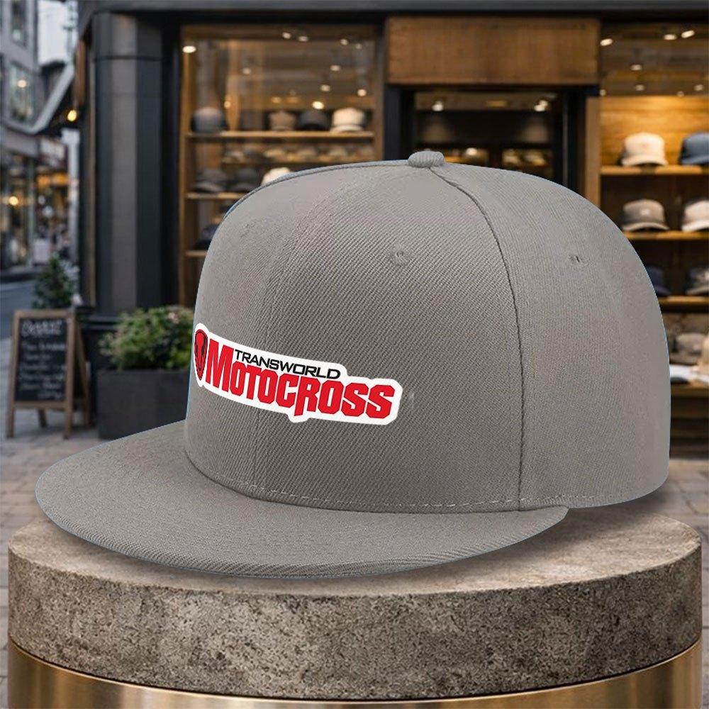Pc Transworld Motocross Printed Baseball Cap Unisex Flat Brim Hip Hop Hat Street Fashion Outdoor Sports Baseball Cap Suitabl