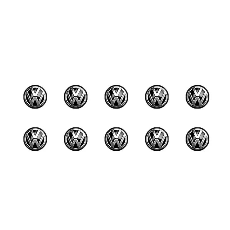 5/10Pcs 14mm Car Key Emblem Stickers Auto Control Key Logo Decals For Volkswagen VW Golf Tiguan Jetta Transporter Passat T5 Polo