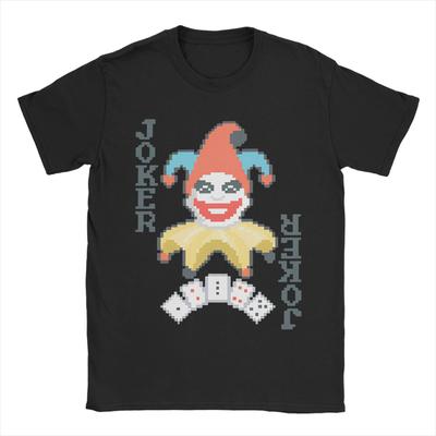 Crazy Joker T-Shirt Summer  Cotton T Shirts For Men Novelty Casual Tee Shirt Short-Sleeved Y2K Funny Tops