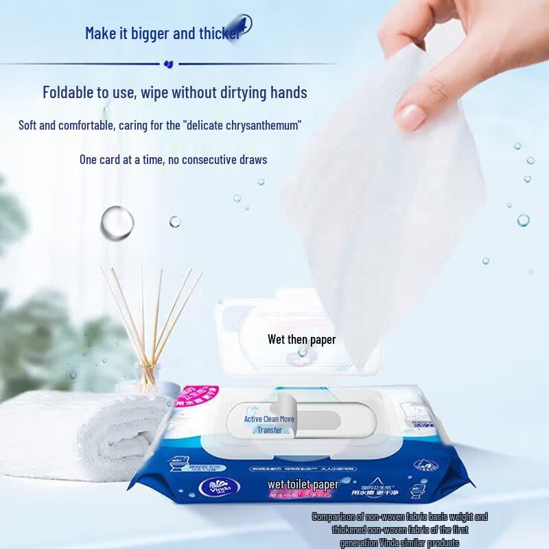 Vinda Flushable Wet Toilet Paper & Cleaner Bundle