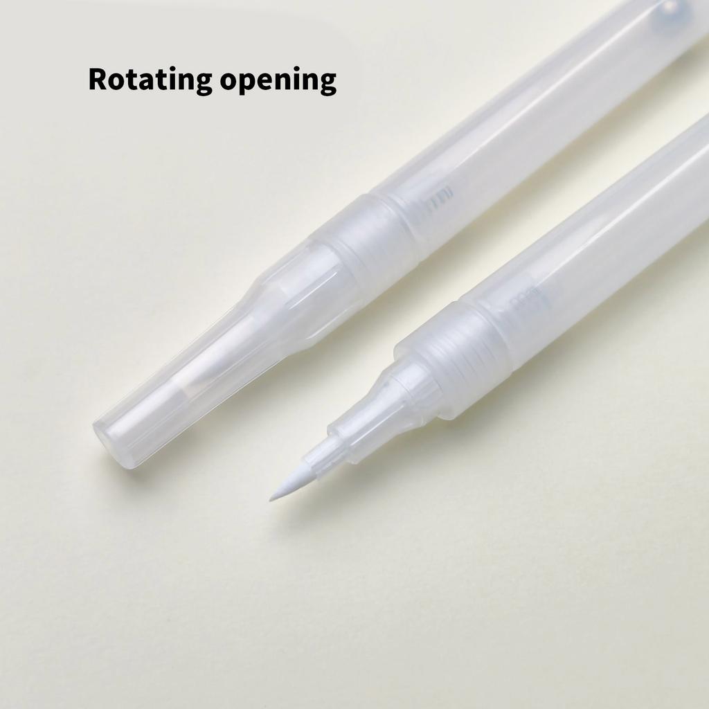 6 ks Průhledné prázdné štětcové pero Plnitelné akrylové Prázdný popisovač Prázdné malířské pero pro malování na papír Dřevo Látku Plátno