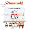 6 Piece Set Earrings And Earrings Fashionable Versatile Christmas Series Simple Deer Christma Tree Snowflake Pattern Accessories