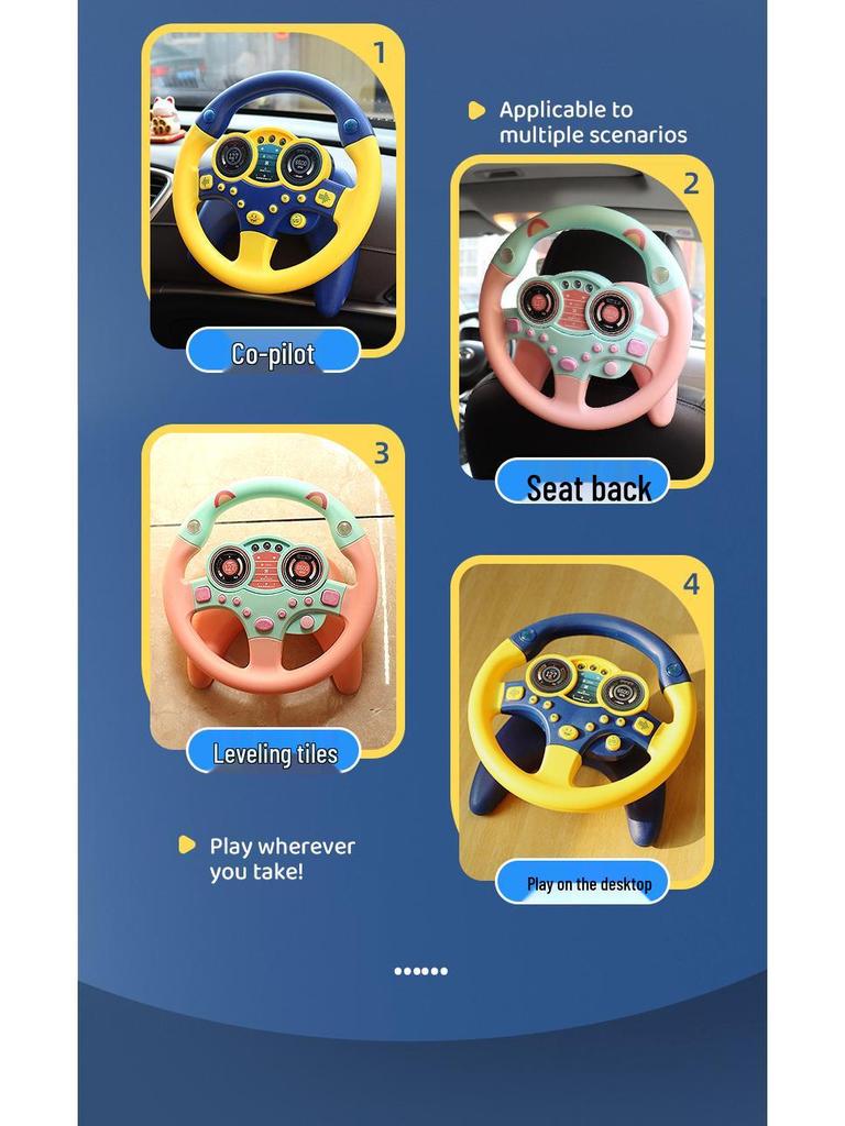 Children's Steering Wheel Toy - Simulated Driving Experience & Educational Fun
