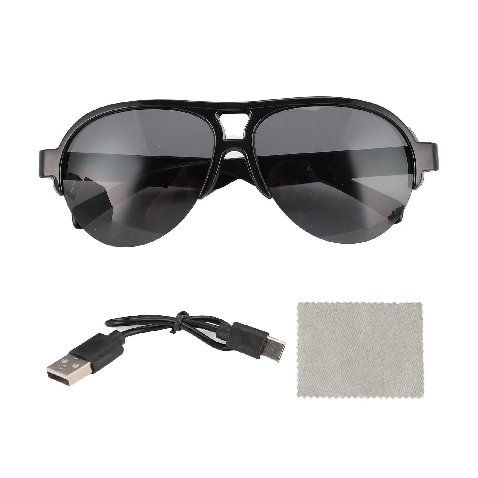 

Smart Glasses with 137 Languages Translation Built in Microphone and Speaker Open Ear Wireless Bluetooth Sunglasses for Music чорний