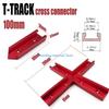 Y5GD 4Pcs T Track Intersections Part T Slot Track Connectors Aluminum