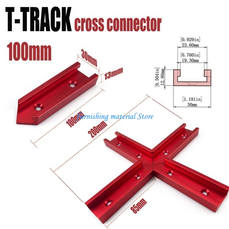 Y5GD 4Pcs T Track Intersections Part T Slot Track Connectors Aluminum