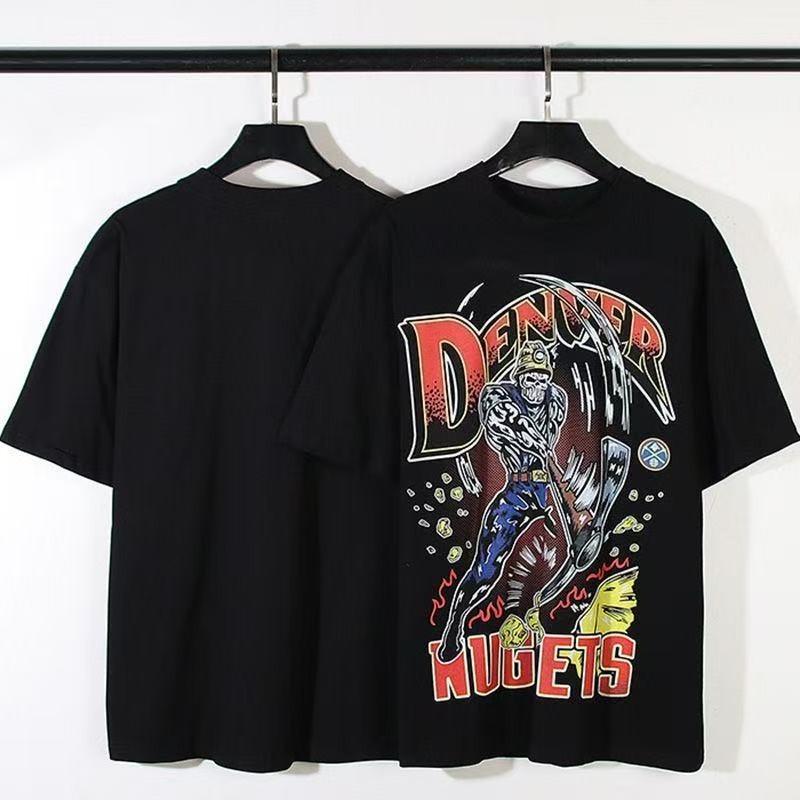 2025 Summer and Autumn Spoof Gold Digger Print T-shirt loose and casual short-sleeved men s and women s sport top S