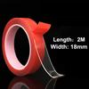1.8x200cm Transparent Double Sided Tape Sticker Multi Function Red Cover Adhesive Nano Tape Reusable Traceless Acrylic Tapes