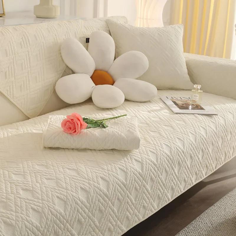 New Nordic Minimalist Sofa Mat Hot Selling Four Season Pure Cotton Anti Slip Cushion Winter Sofa Cover Cover Cover