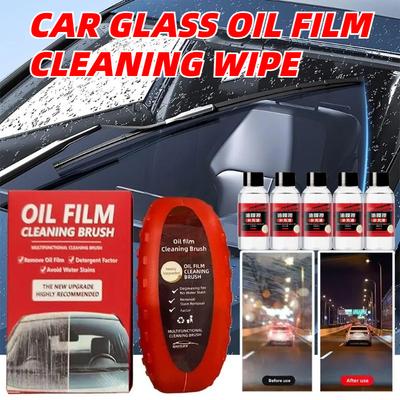 Salviettina Detergente Film Oleoso Vetri Auto Rimuove Sporco da Spazzole Specchietti Parabrezza Specchietto Retrovisore Laterale Vetri Finestrini Film Oleoso Anteriore E Pulisce