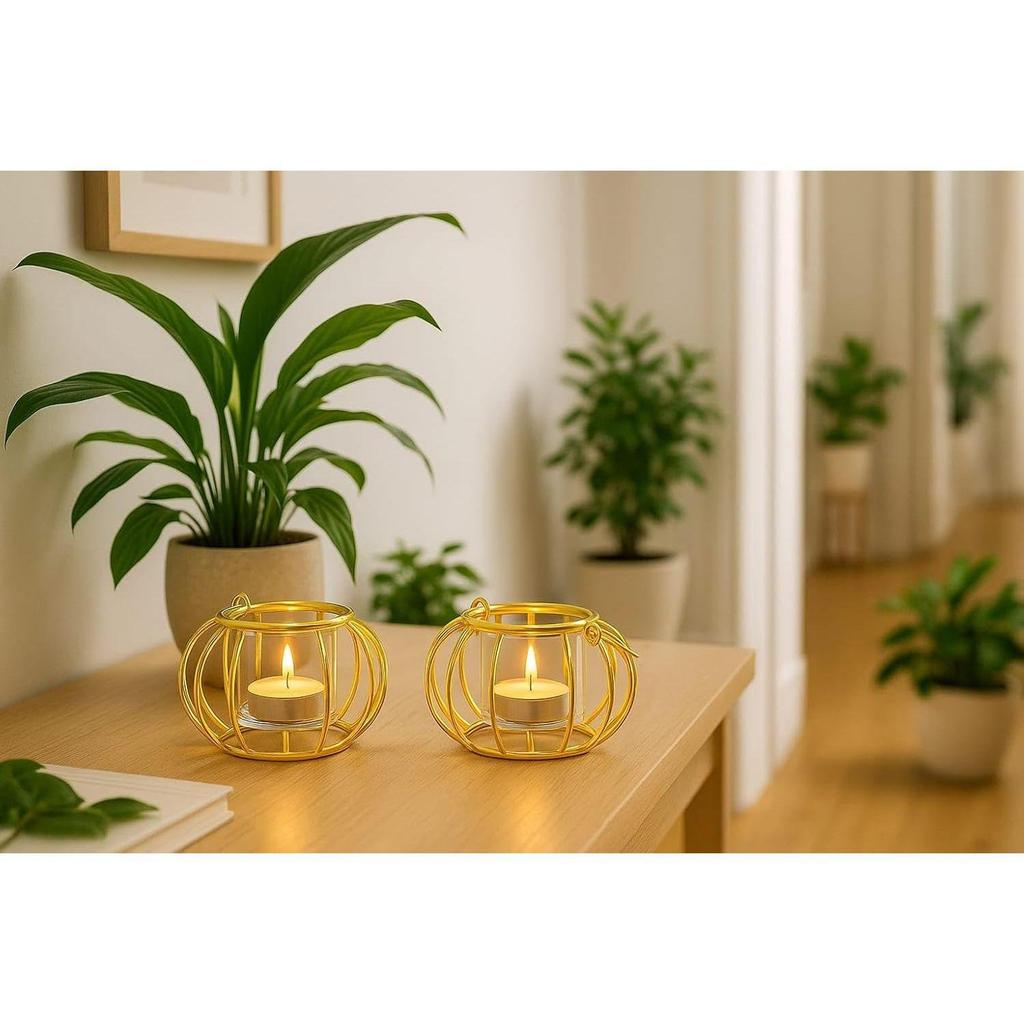 Hanging Diya for Diwali Decoration | Glass Tea Light Candle Holder | Home Decor Accent for Festivals | Return Gift for Housewarming