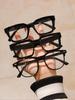 3PCS Men Classic Square Frame Clear Glasses For Women Daily Life Clothing Accessories.