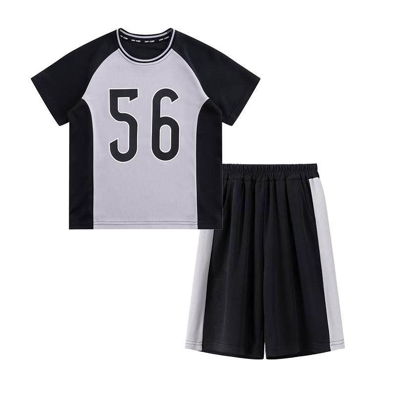 Boys  Summer Basketball Sportswear Set 150 чёрный