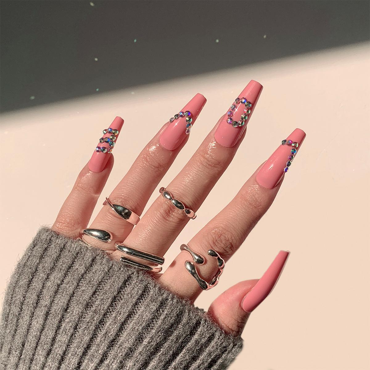 

False Nail Powder Long Ballet LOVE Fake Nail Nail Patch Wear Nail Patch Removable Nail Patch