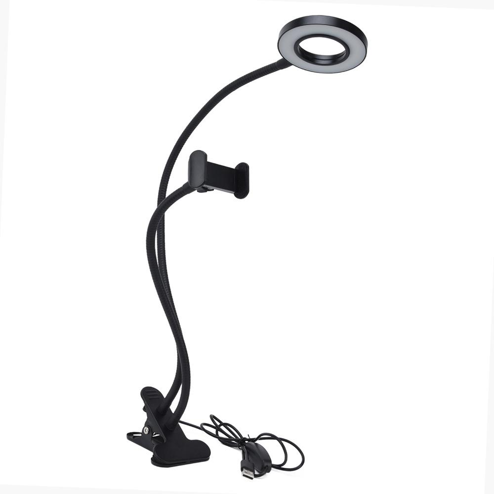 Adjustable Angle Ring Light 6W Makeup Mirror Light Portable Selfie Ring Light  Live Stream