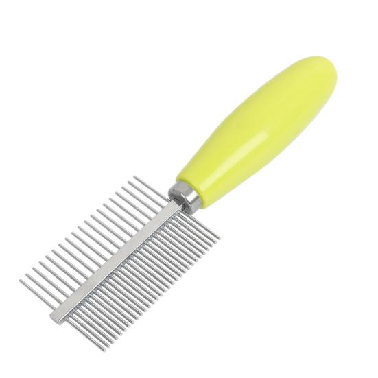 Pet Comb Double Row Design Pet Grooming Brush Gentle Cats Dogs Hair Removal Cleaning Comb Pet Supplies