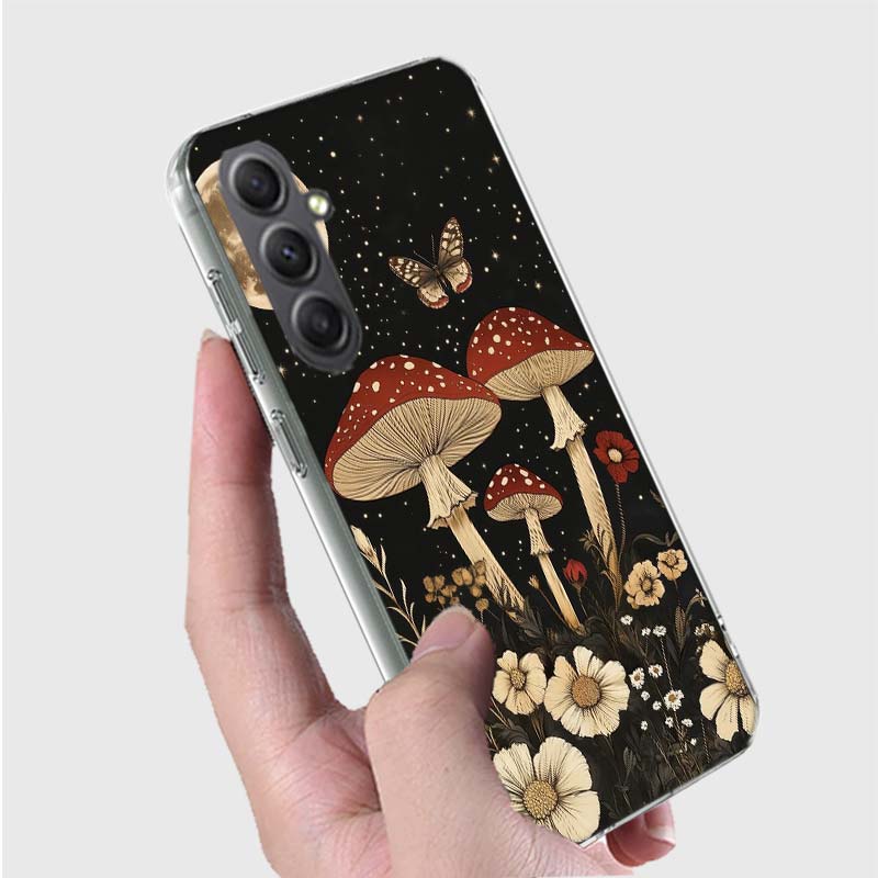 Colorful Mushroom Phone Case for Samsung A16 A26 A36 A56 A17 A37 A57 A07 A06 A02S A03 A04S A05S Galaxy Note 20 10 A50S A71 A51 A