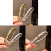 Copper Zircon Wave Pattern Bangle With Gold Plating For Fashionable Women
